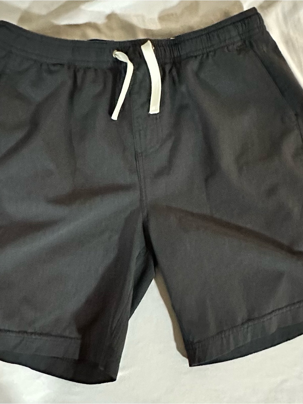 Fair Harbor Kids Dark Gray Swim Trunks with White Drawstring